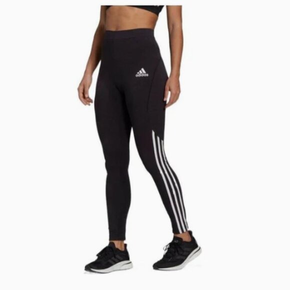 Women Adidas High-Rise CLIMACOOL Leggings Squat-Proof Sweat-Wicking - Picture 2 of 10